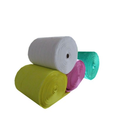 Hepa and synthetic fiber bag media pocket filter rolls