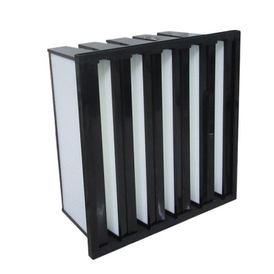 Plastic frame Mini Pleat Glass Fiber Media 5V HEPA Box Filter