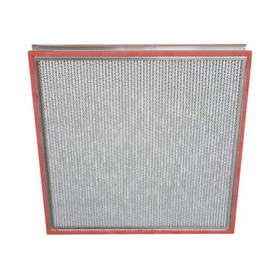 Aluminum Foil Glass Fiber Separator Air Filter High Temp Hepa Filter