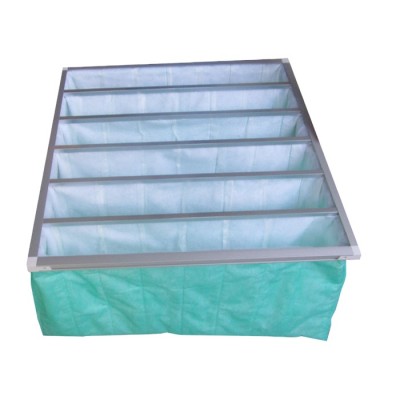 F6 Green Color Disposable Bag Air Filter Manufacturing