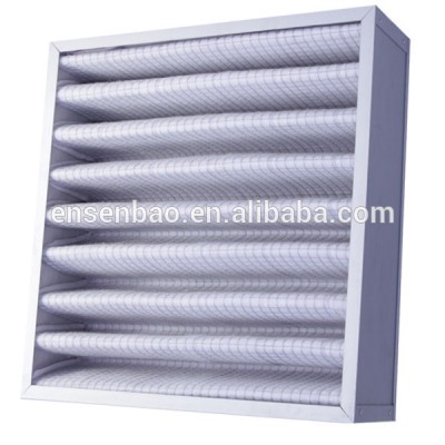 Non Woven Fabric GI / AL Frame Washable Pleated Panel Air Filter G4