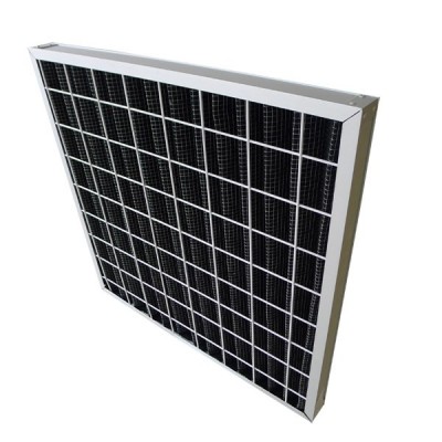 Activated Carbon With Polyester Fiber Media For Pleated Panel Air Filters