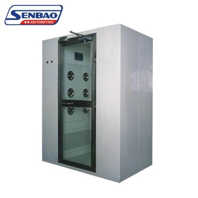 Single-person double-blowing air shower room